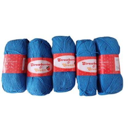 Kismet Yarns Strawberries & Cream - Colour 13 - Blue (5 x 100 Packet)