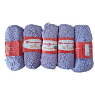 Kismet Yarns Strawberries & Cream - Colour 24 - Lilac (5 x 100 Packet)
