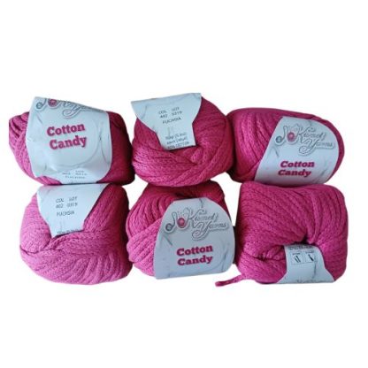 Kismet Yarns Cotton Candy - Colour 402 - Fuschia (6 x 150 Packet)