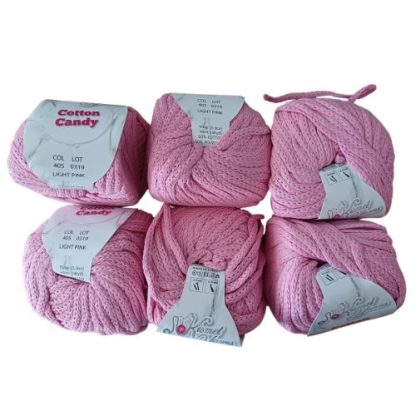 Kismet Yarns Cotton Candy - Colour 404 - Pink (6 x 150 Packet)