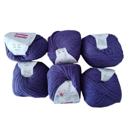 Kismet Yarns Cotton Candy - Colour 504 - Grape (6 x 150 Packet)