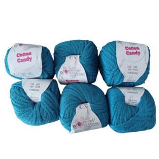 Kismet Yarns Cotton Candy - Colour 605 - Turquoise (6 x 150 Packet)