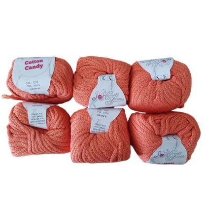 Kismet Yarns Cotton Candy - Colour 702 - Orange (6 x 150 Packet)