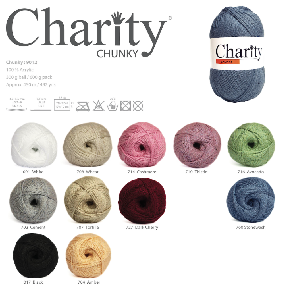 Charity Chunky 300g Colours