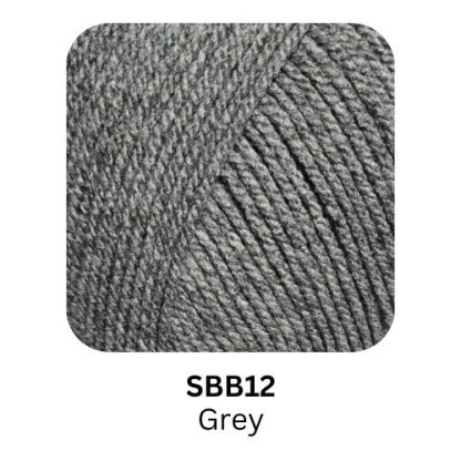 Elite Yarns Snowball Basic - Colour SBB12 - Grey