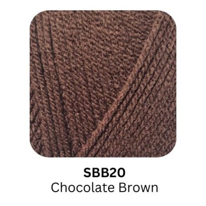 Elite Yarns Snowball Basic - Colour SBB20 - Chocolate Brown