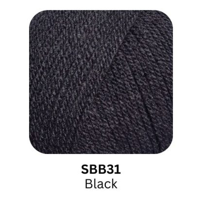 Elite Yarns Snowball Basic - Colour SBB31 - Black