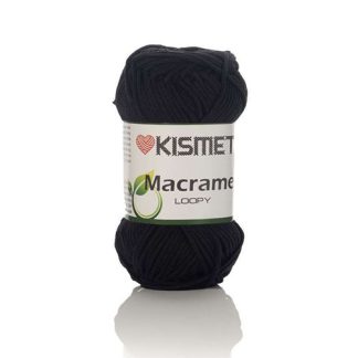 Kismet Yarns Macrame Loopy - Colour 106 - Black