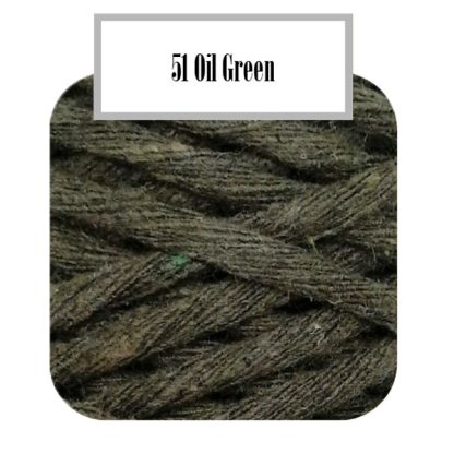 Tinkly Macrame Twist - 3mm - Oil Green