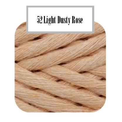 Tinkly Macrame Twist - 3mm - Light Dusty Rose