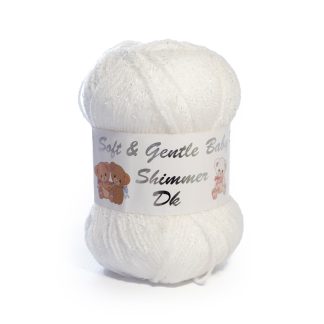 Soft & Gentle Baby Double Knit Shimmer Optical White