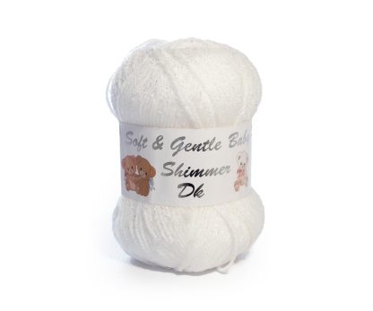 Soft & Gentle Baby Double Knit Shimmer Optical White