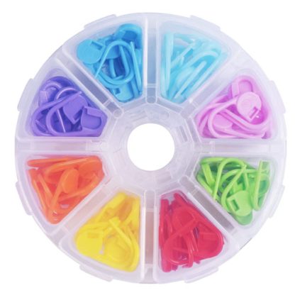 Plastic Stitch Marker Tub - 64 Pieces