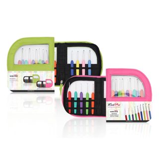 KnitPro Waves - Green Case - Auminium Soft Grip Crochet Hook Set