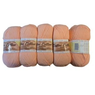 Coffee Cotton - Last Season - Colour 142104 - Peach (5 x 100g Packet)