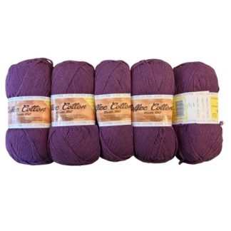 Coffee Cotton - Last Season - Colour 142116 - Grape (5 x 100g Packet)