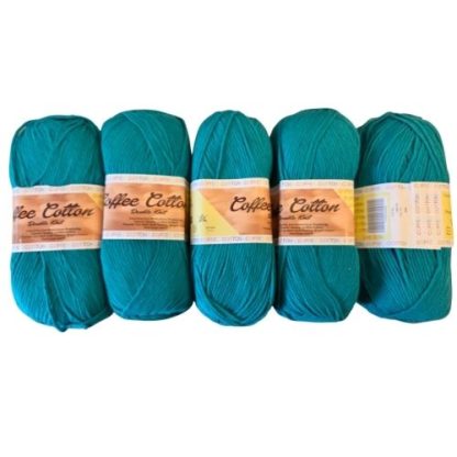 Coffee Cotton - Last Season - Colour 142119 - Jade (5 x 100g Packet)