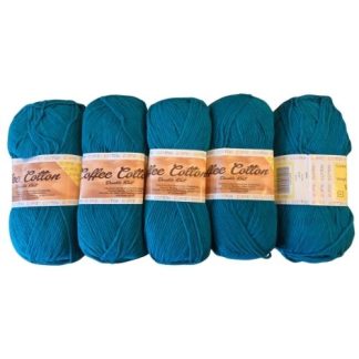 Coffee Cotton - Last Season - Colour 142122 - Petrel (5 x 100g Packet)