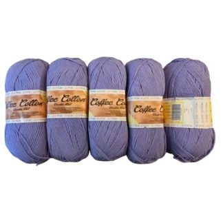 Coffee Cotton - Last Season - Colour 4045 - Lilac (5 x 100g Packet)