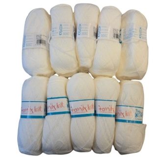 Family Knit 4Ply - White (10 x 50g Packet)