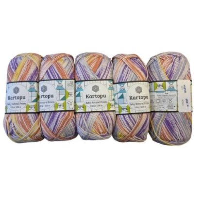 Kartopu Baby Natural Prints - Colour H1800 (5 x 100g Packet)