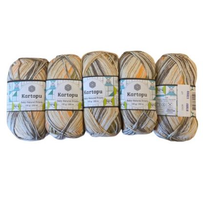 Kartopu Baby Natural Prints - Colour H1802 (5 x 100g Packet)