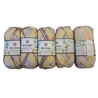 Kartopu Baby Natural Prints - Colour H1807 (5 x 100g Packet)