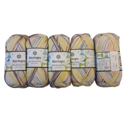 Kartopu Baby Natural Prints - Colour H1807 (5 x 100g Packet)